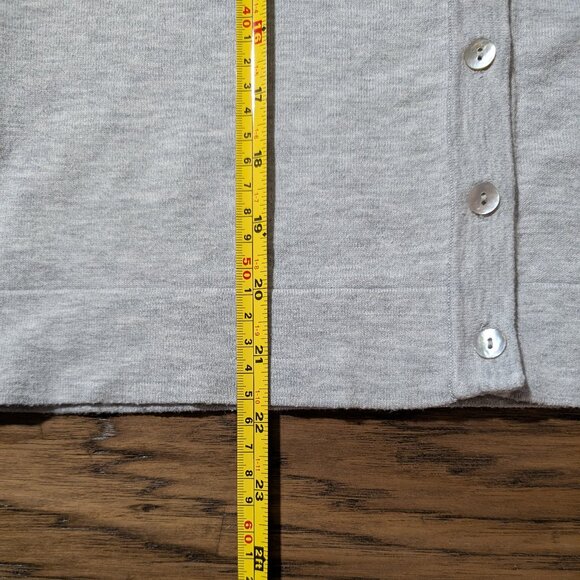 Cardigan sweater button up light grey size small - Picture 12 of 13